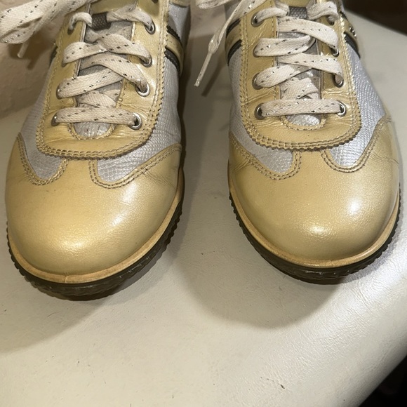 Ecco Hydromax Gold metallic lace up golf sneakers size 37 - Picture 2 of 6